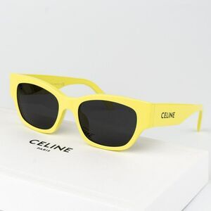 Celine MONOCHROMS Women Sunglasses Lime Green Grey Cat Eye CL40197U 93A